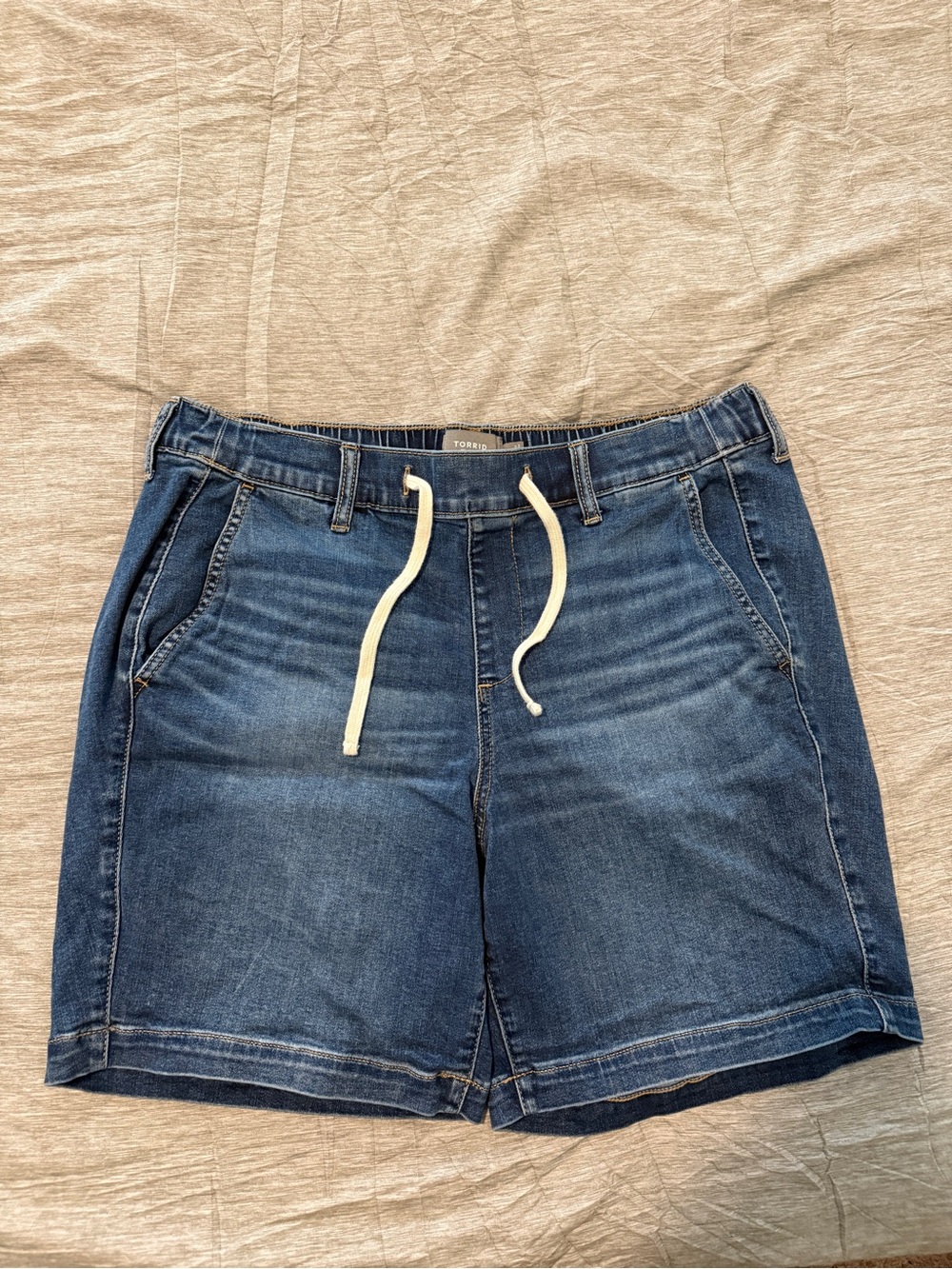 torrid Medium Blue Denim Drawstring Shorts